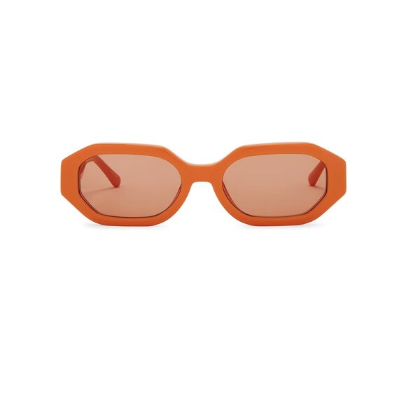 THE ATTICO Irene Geometric Sunglasses in Orange main image 5